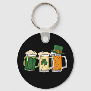 Irländsk öl Irland Flagga St Patrick's Day Shamroc Nyckelring