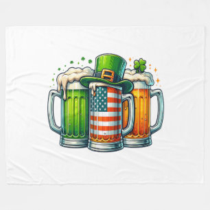 Irländsk öl Irland St Patricks Day Drickfest Fleecefilt