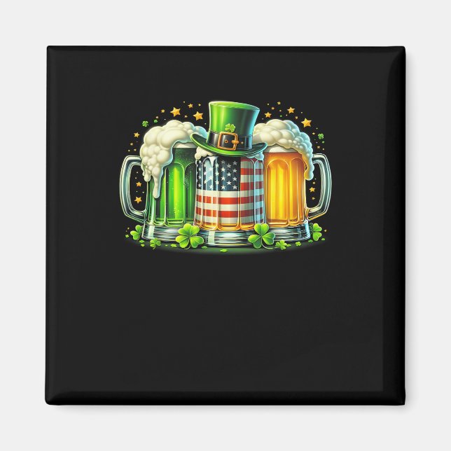 Irländsk öl Irland St Patricks Day Drickfest  Magnet (Framsidan)