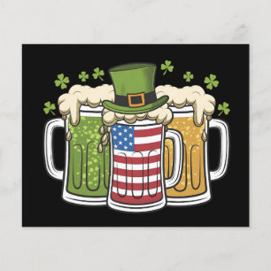 Irländsk öl Irland USA Amerikansk flagga St Patric