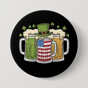 Irländsk öl Irland USA Amerikansk flagga St Patric Knapp