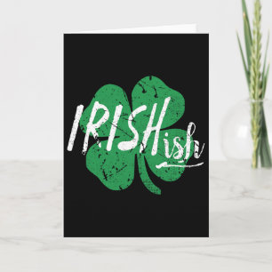 Irländsk ordkonst St Patricks Day Vintage Shamrock Kort