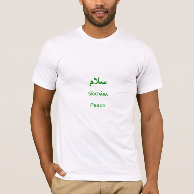 Irländsk & palestinsk solidaritetT-tröja T-shirt (Framsida)