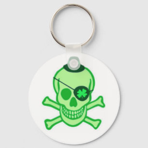 Irländsk piratskalle Keychain Nyckelring