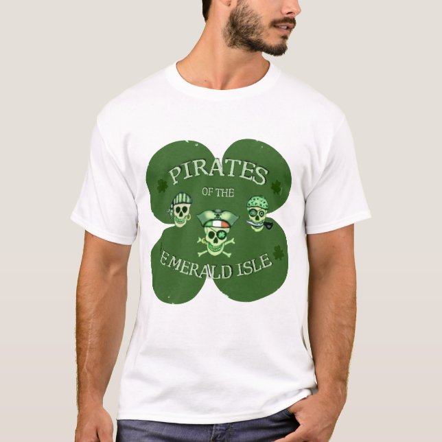 Irländsk piratSts Patrick T-tröja för dag Tröja (Framsida)