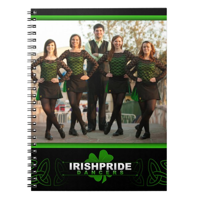 Irländsk pridedansareanteckningsbok anteckningsbok med spiral (Framsidan)