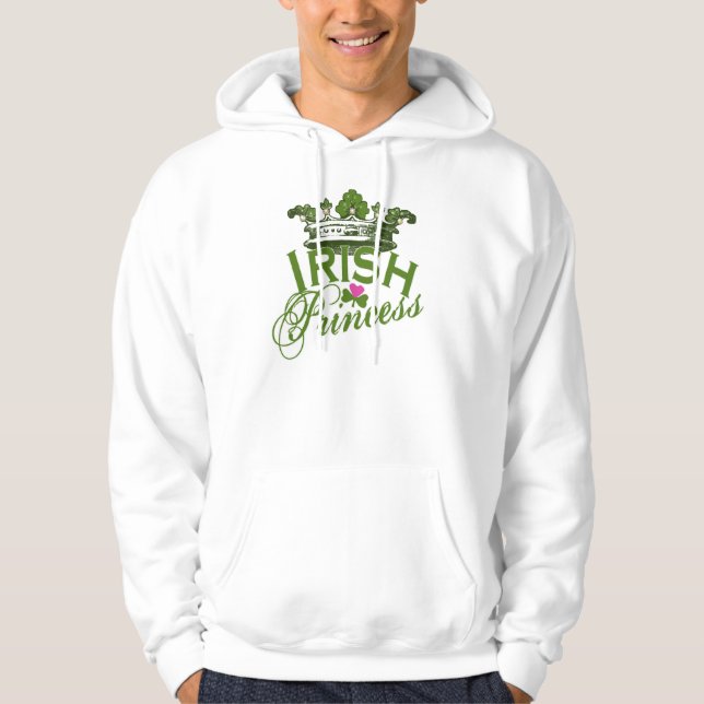 Irländsk Princess Hooded Tröja Munkjacka (Framsida)
