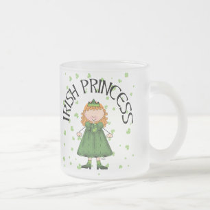 Irländsk Princess Rödhårig Frostad Glasmugg