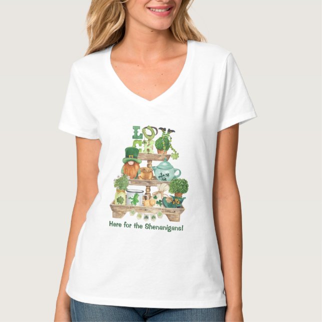 Irländsk prydnadsställning för St. Patrick's Day T Shirt (Framsida)