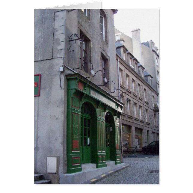 Irländsk Pub i St. Malo, frankrike Hälsningskort (Framsidan)