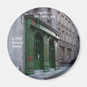 Irländsk Pub i St. Malo, frankrike Magnet