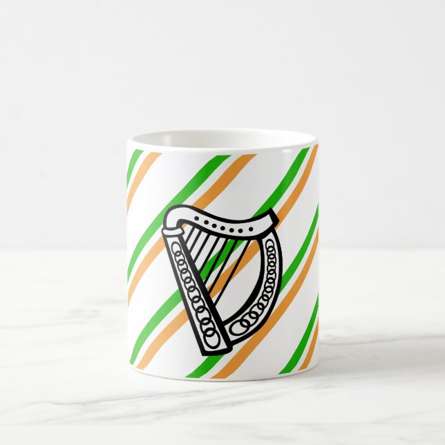 Irländsk randflagga kaffemugg (Center)
