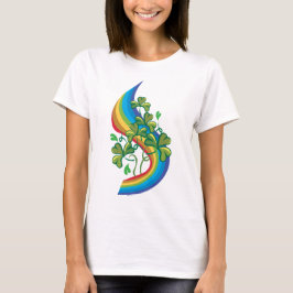 Irländsk regnbåge och Shamrocks Tee Shirt