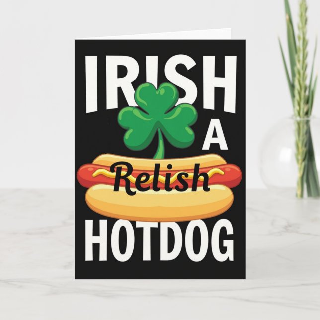 Irländsk Relischkort för Hotdog Kort (Framsida)