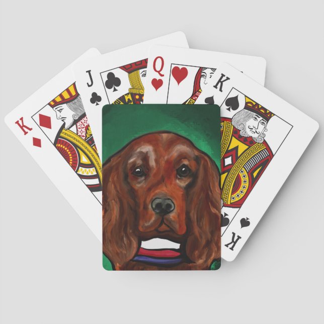 Irländsk röd setter      casinokort (Baksidan)