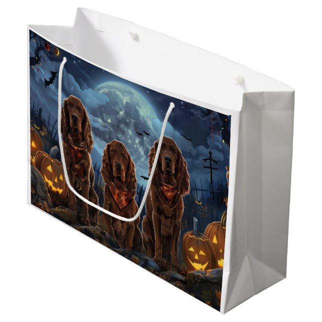 Irländsk röd Setter Halloween Kuslig (Framsidan Vinklad)