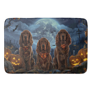Irländsk röd Setter Halloween Kuslig Badrumsmatta