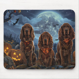 Irländsk röd setter Halloween kuslig Musmatta