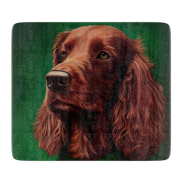 Irländsk röd setter hund i St. Patricks dag dräkt (Framsidan)