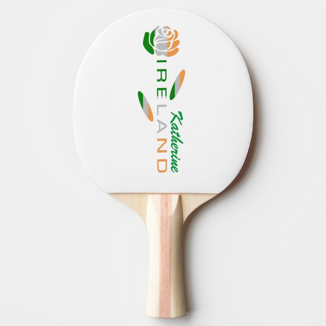 Irlandsk rosflagga Personligt namn  Pingisracket (Framsidan)
