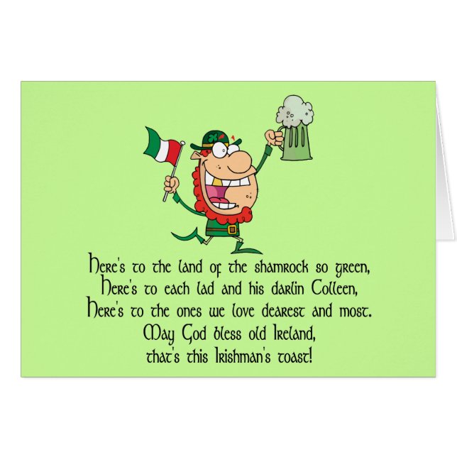 Irländsk rostat bröd hälsningskort (Framsidan Horizontal)