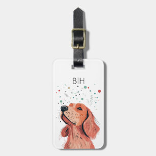 Irländsk Setter Hund Resväskemärke Bagagebricka