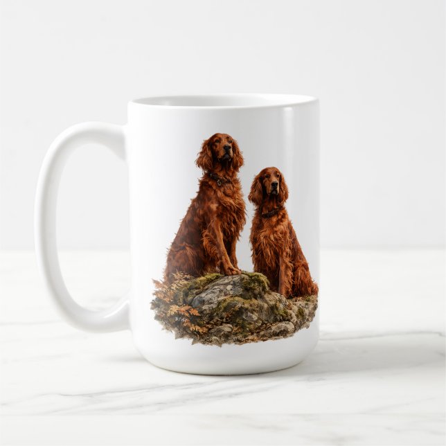  Irländsk Setter   Kaffemugg (Vänster)