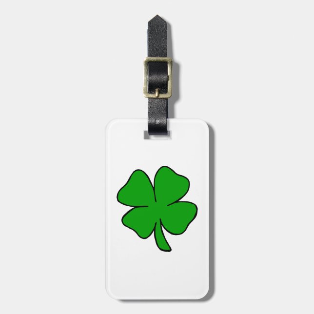 Irländsk Shamrock Bagagebricka (Vertikal Framsida)