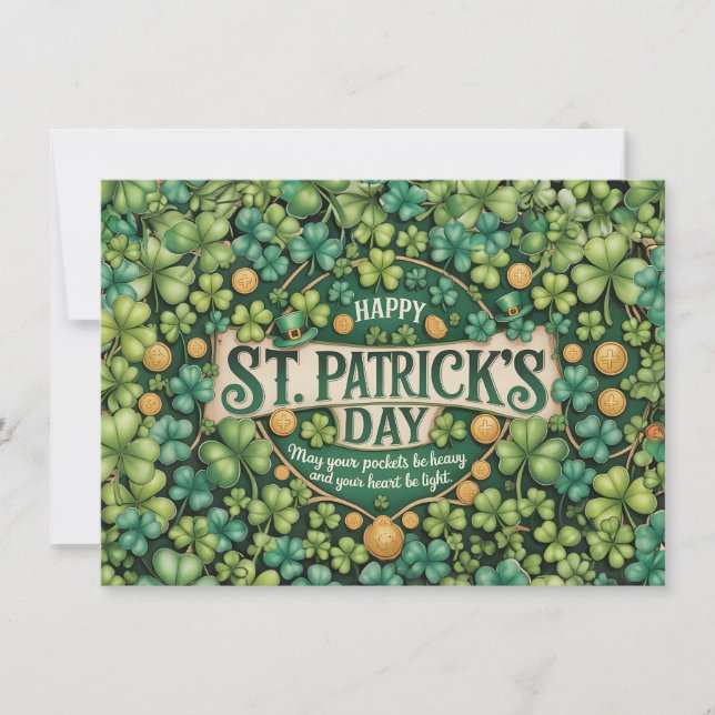 Irländsk Shamrock-firande Design (Framsida)