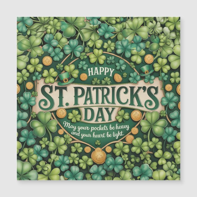 Irländsk Shamrock-firande Design (Framsida)