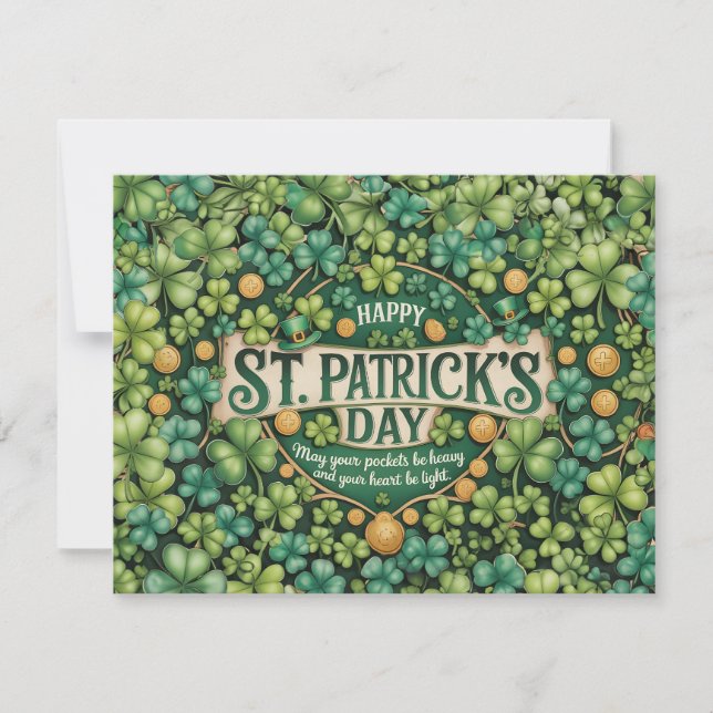 Irländsk Shamrock-firande Design (Framsida)