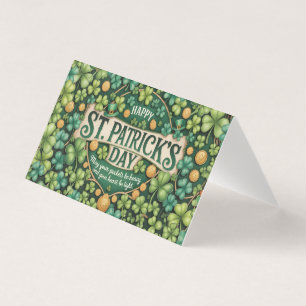 Irländsk Shamrock-firande Design Kort