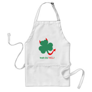 Irländsk Shamrock för rolig dans med Förkläde