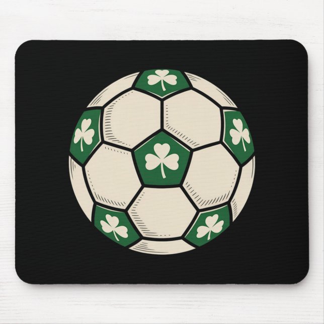 Irländsk Shamrock-fotboll Ll Patrick-design  Musmatta (Framsidan)