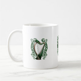 Irländsk Shamrock-harp Kaffemugg
