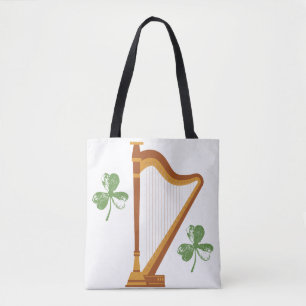 Irländsk Shamrock-harpväska Tygkasse