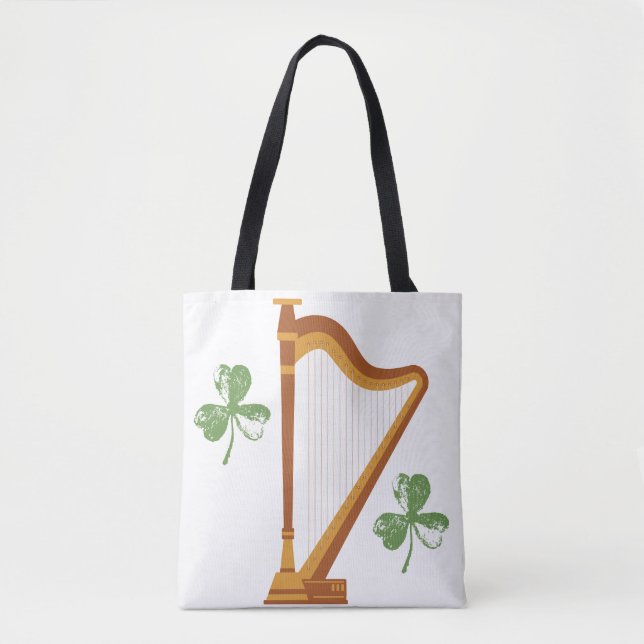 Irländsk Shamrock-harpväska Tygkasse (Framsida)