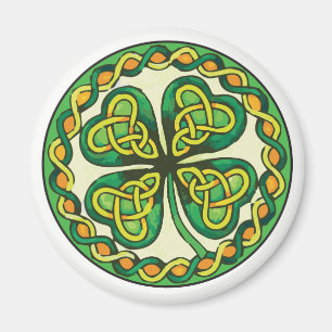 Irländsk Shamrock i Celtic fnurror Magnet