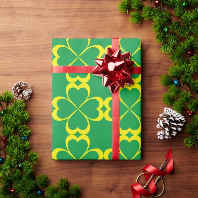 Irländsk Shamrock-kors för Saint Patrick's Day Presentpapper (Julgåva)