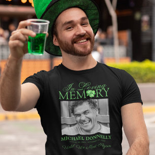 Irländsk Shamrock-minnes-T-shirt med foto T Shirt