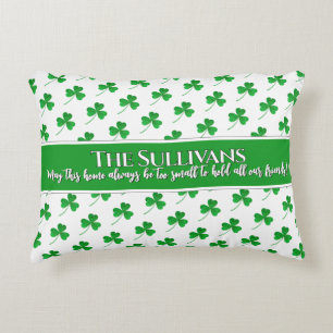 Irländsk Shamrock-mönster personlig mysig hem Prydnadskudde