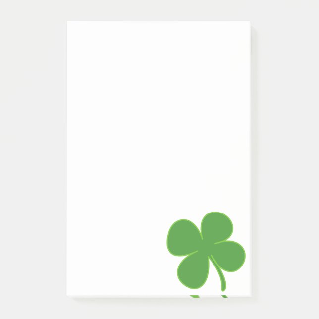 Irländsk Shamrock Post-it Block (Framsida)