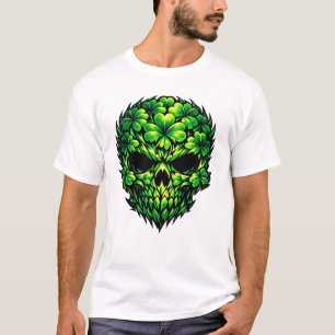 Irländsk Shamrock Skalle St Patricks T-Shirt