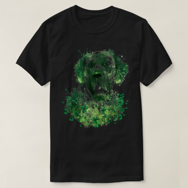 Irländsk Shamrock St Patrick's Day Engelsk Mastiff T Shirt (Design framsida)