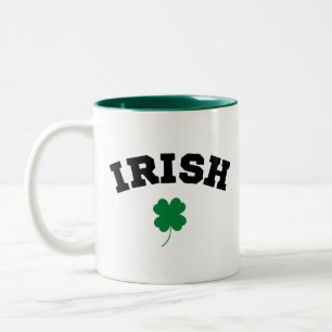 Irländsk Shamrock St Patrick's Två-Tonad Mugg