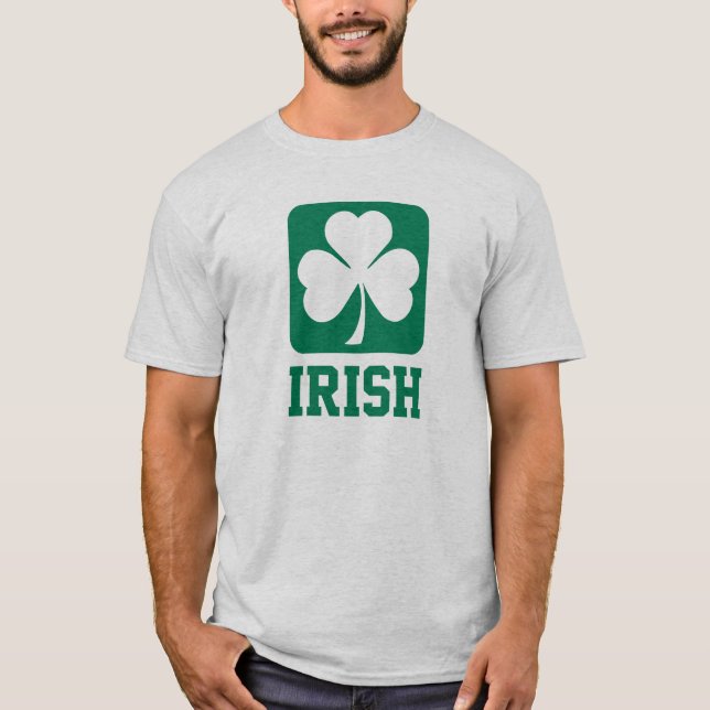Irländsk Shamrock T Shirt (Framsida)