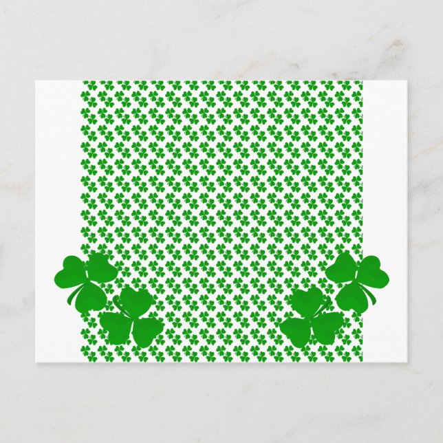 irländsk Shamrock Vykort (Framsida)