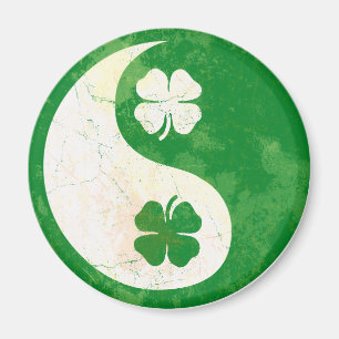 Irländsk Shamrock Yin Yang Magnet