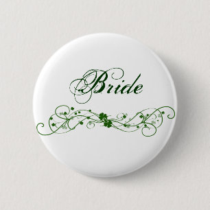 Irländsk Shamrockdesign Knapp