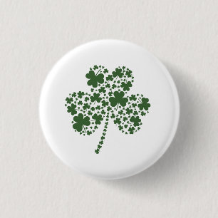 Irländsk Shamrockklöver för st patrick's day Knapp